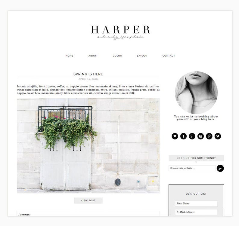 Harper - Wordpress theme - Wordpress Genesis Theme // Photography, Fashion & Lifestyle Blogs 