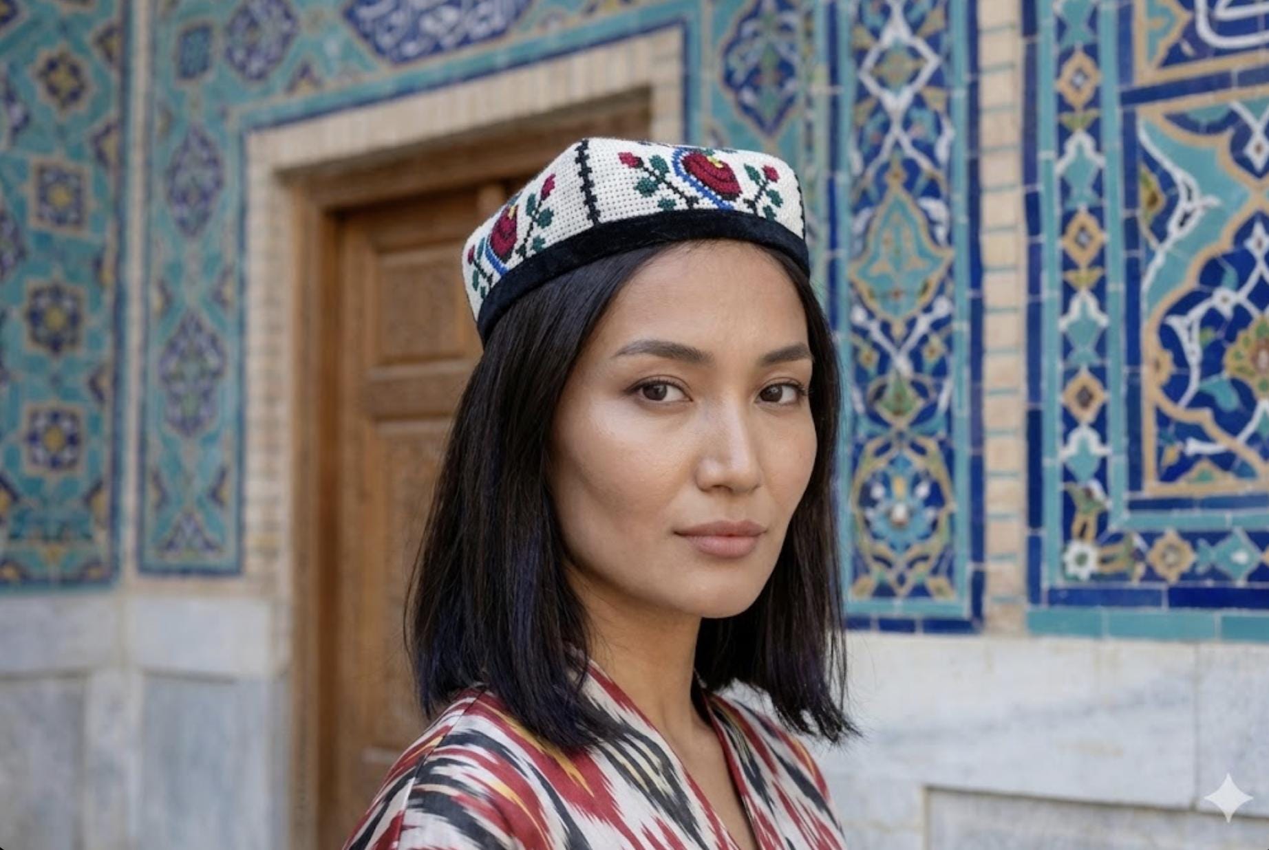 Samarkand Cultural Headwear | Traditional Uzbek Square Doppa