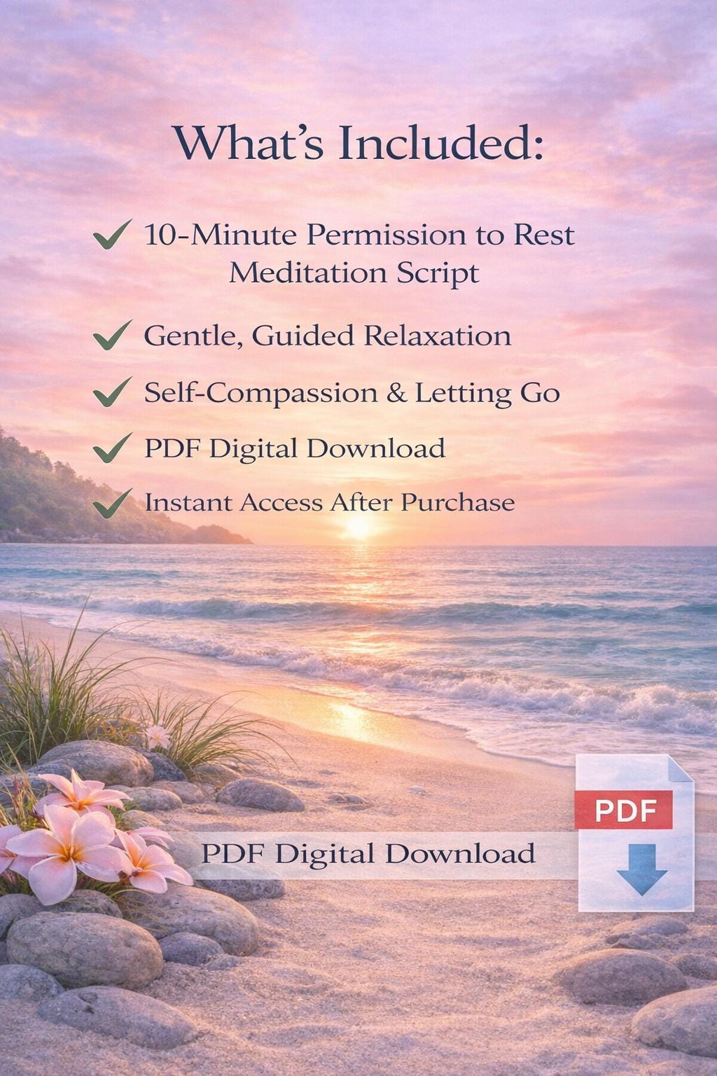 Guided Meditation Script PDF | Relaxation & Stress Relief Script ...