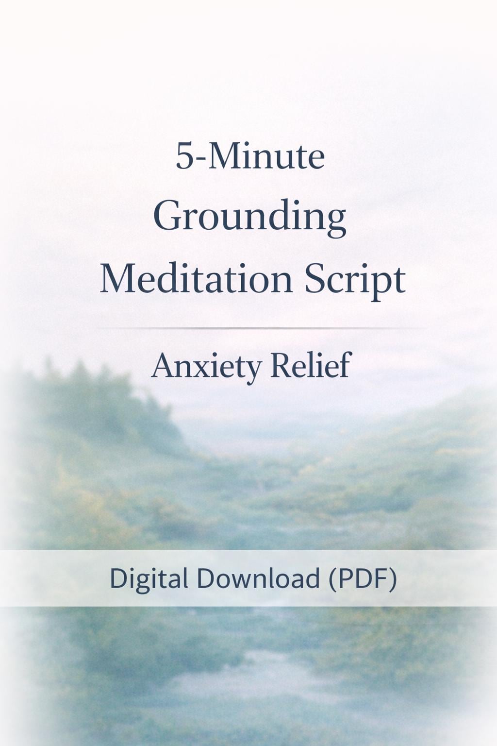 Grounding Meditation Script for Anxiety Relief | 5 Minute Guided ...