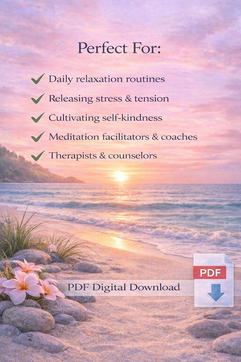 Guided Meditation Script PDF | Relaxation & Stress Relief Script ...