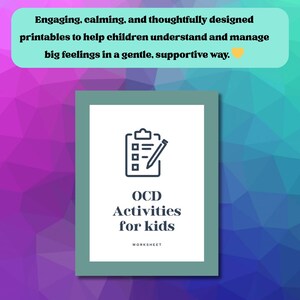 OCD-aktivitetsarbetsbok för barn | KBT-hanteringsfärdigheter, ångeststöd (digital nedladdning)