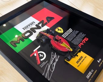 Ferrari Monza F1 75th Anniversary Limited Edition – Framed 3D Formula 1 Die-Cast Display | Italian GP Collector Wall Art