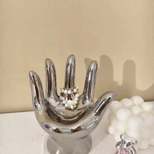 Modern Jewelry Organizer Box, Aesthetic Tabletop Storage Case, Creative New Home Gift, Minimalist Earring Holder, Chic Desk Accessory