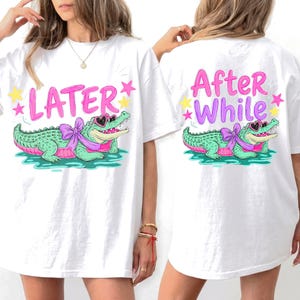 Senare alligator png, After While Crocodile png, Trendande png, Slagord png, Respektera lokalbefolkningen png, Flickigt png, Boutique png