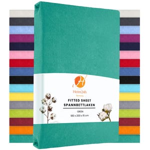 Lenzuolo con angoli in cotone Heim24h, lenzuolo con angoli in jersey certificato Oeko-Tex