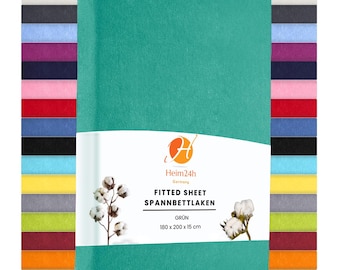 Heim24h Spannbettlaken Baumwolle Bettlaken, Öko Tex Zertifiziert Jersey Spannbetttuch