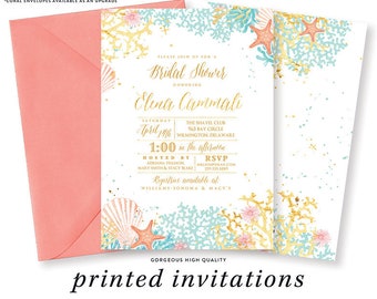 beach bridal shower etsy beach bridal shower invitations