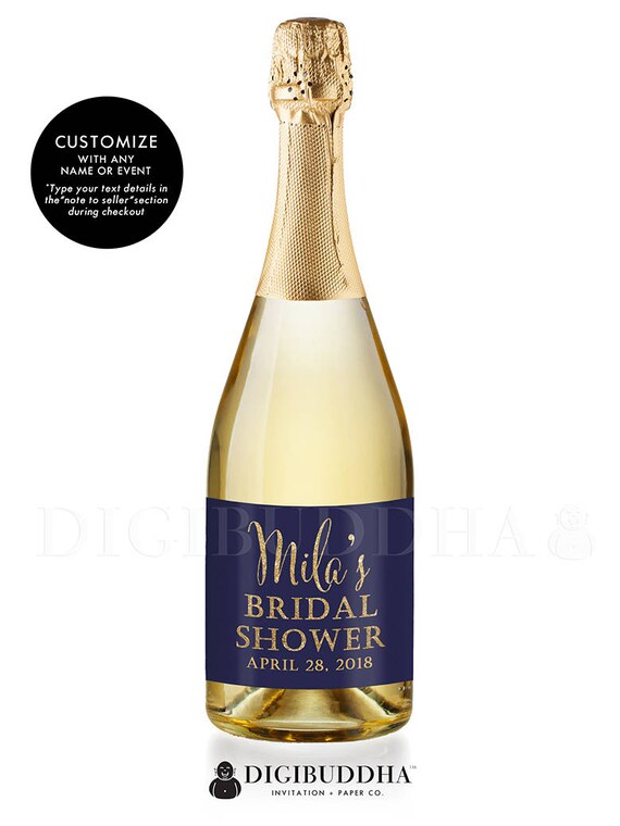 Wedding Gift CHAMPAGNE LABELS Bridal Brunch Gift Bridal Shower Favor Personalized Bridal Shower Brunch and Bubbly Bridal Shower Favor - Mila Il_570xn