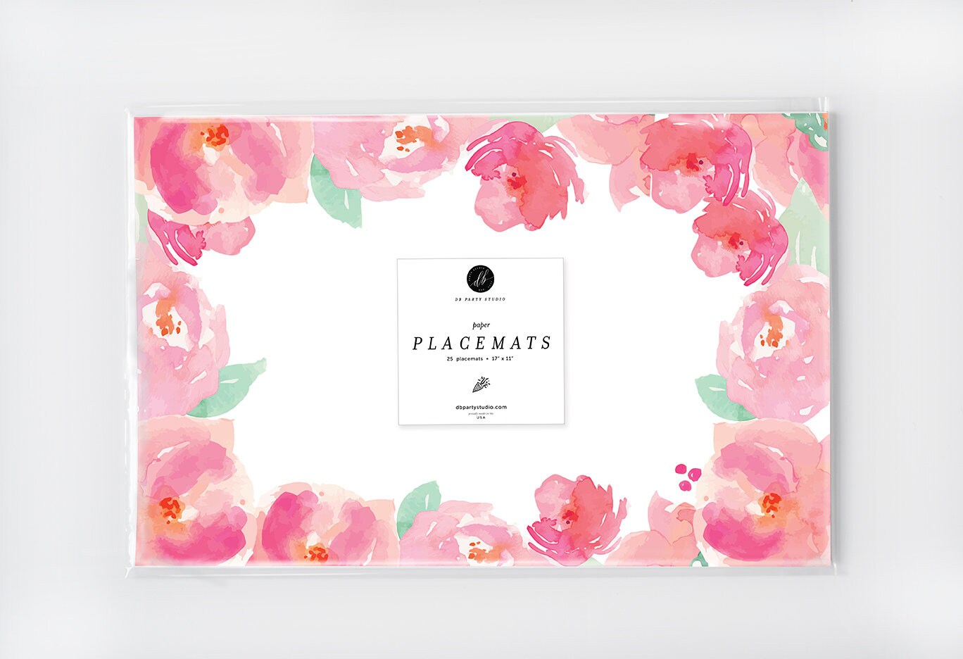 Pink Peony Paper Placemats for Dining Table Decor Boho Wedding Bridal Shower Decorations Luxury Table Setting Garden Tea
