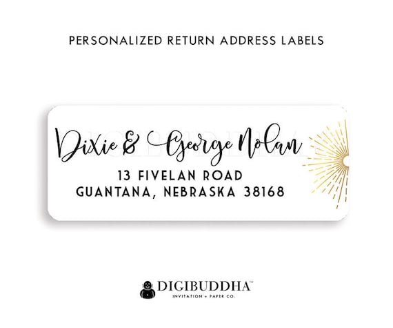 modern address labels calligraphy