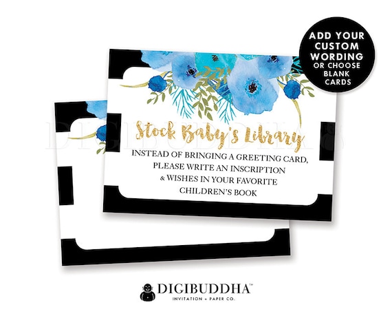 BABY SHOWER INSERT Card Custom Invitation Enclosure Card Custom Insert Cards Printed Info Cards or Printable Insert Card Black Stripe - Mady Il_570xn