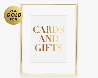 CARDS and GIFTS Wedding Sign Foil Print Wedding Sign Reception Signage Elegant Gift Table Sign Classic Sign Keepsake Gift Bride Groom E17