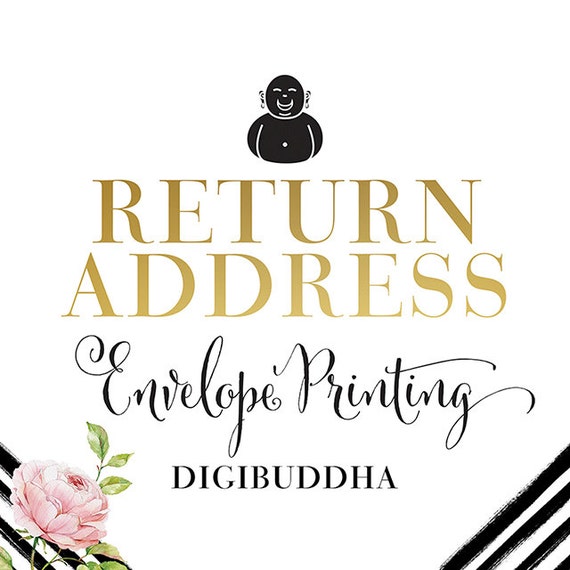return address envelope printing add on for any digibuddha etsy return address envelope