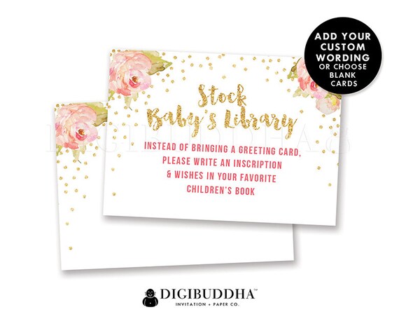 baby shower insert cards