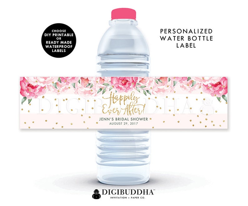 Diy Water Bottle Labels Waterproof : Craftily Ever After Customized