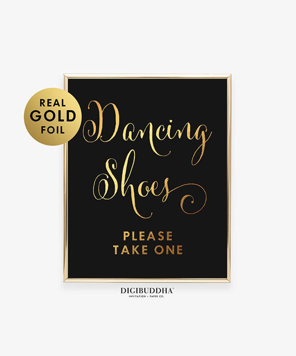 Dancing Shoes Wedding Sign Flip Flop Basket Sign Foil Art Etsy