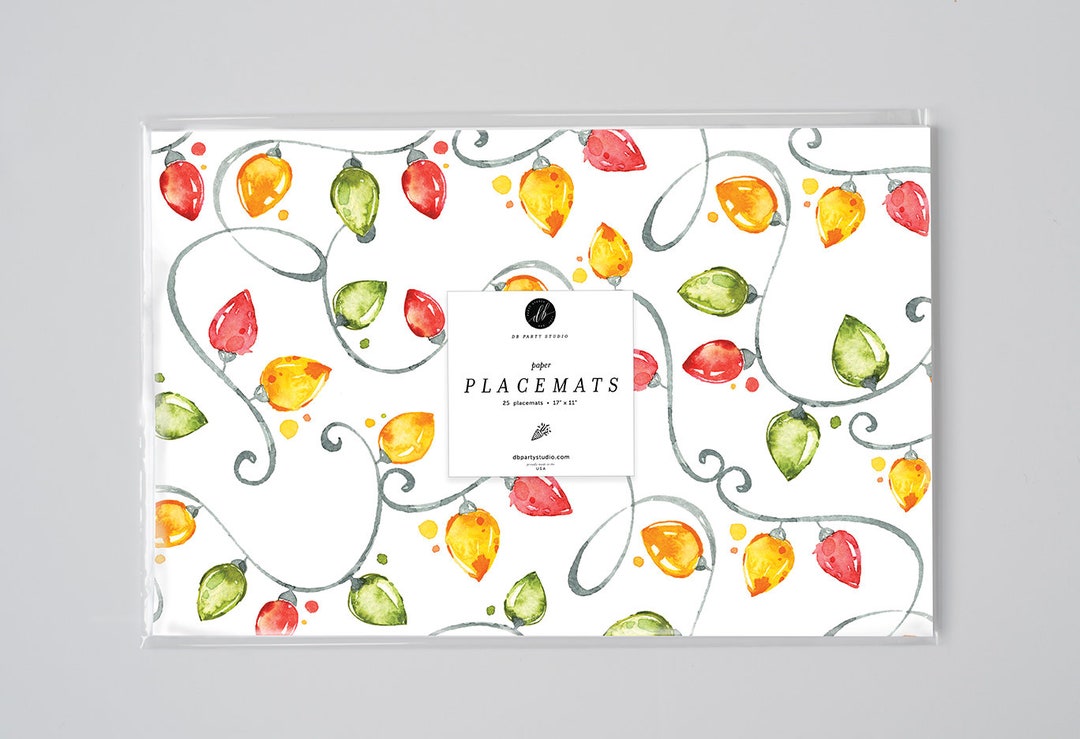 Christmas Paper Placemats Christmas Party Decorations Etsy