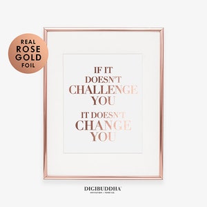If It Doesn't Challenge You FOIL PRINT Modern Office Wall Art Inspirational Boss Lady Art Print Poster Motivational Wall Decor for Woman F10 image 3