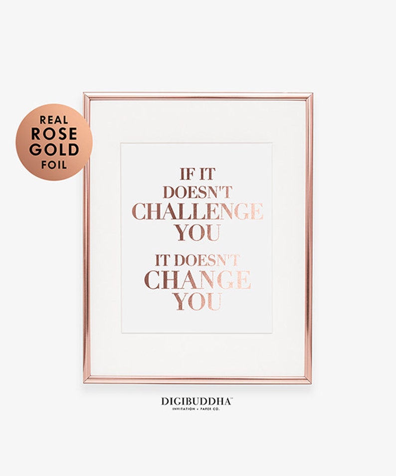 If It Doesn't Challenge You FOIL PRINT Modern Office Wall Art Inspirational Boss Lady Art Print Poster Motivational Wall Decor for Woman F10 image 3
