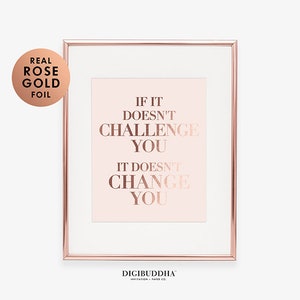 If It Doesn't Challenge You FOIL PRINT Modern Office Wall Art Inspirational Boss Lady Art Print Poster Motivational Wall Decor for Woman F10 image 6