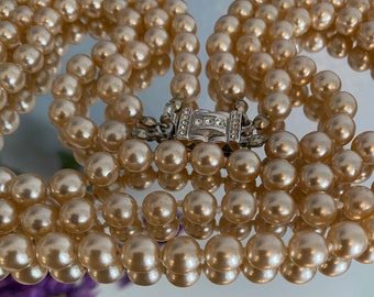 Camrose & Kross JBK Pearl Necklace: 3-row Multi Strand - Etsy