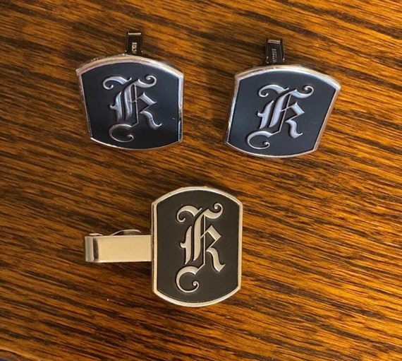 Vintage Swank Calligraphy Cufflinks. (R) - image 2