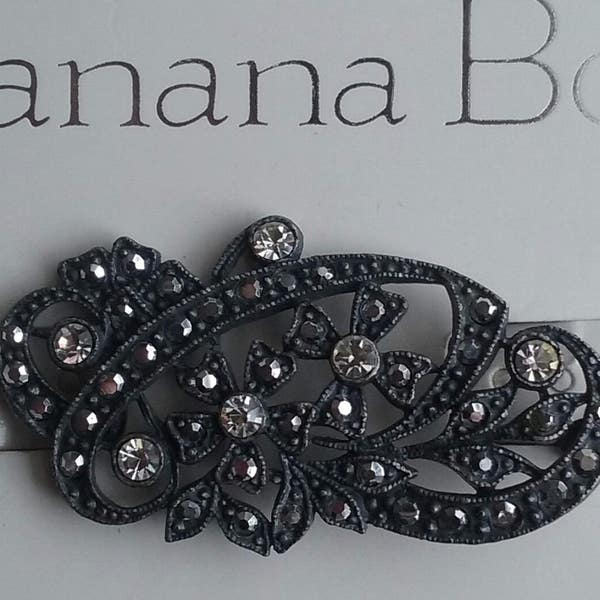 Rhinestone and Marcasite Brooch, Banana Bob.