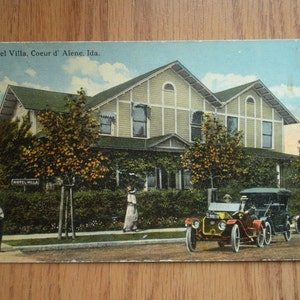 Cartolina d'epoca.. Hotel Villa, Coeur d'Alene Ida,
