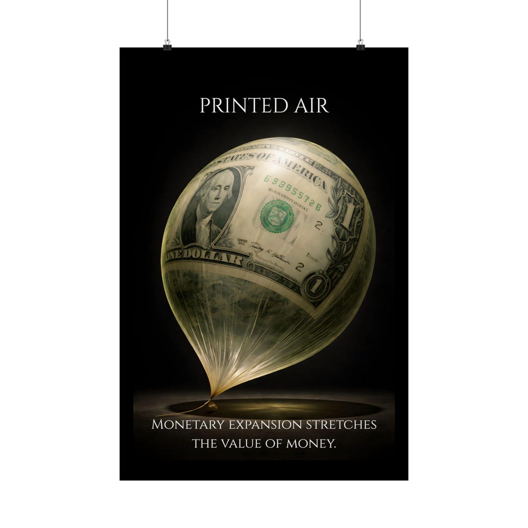 Inflated Dollar Balloon Poster | Matte Vertical Poster, Monetary ...