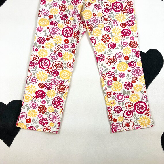 90s Esprit Floral Print Pants / y2k / Mid Rise / … - image 3