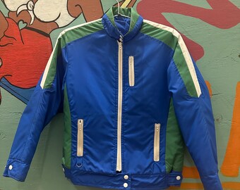 1970s JC Penney Colorblock Racing Jacket / Ski Jacket