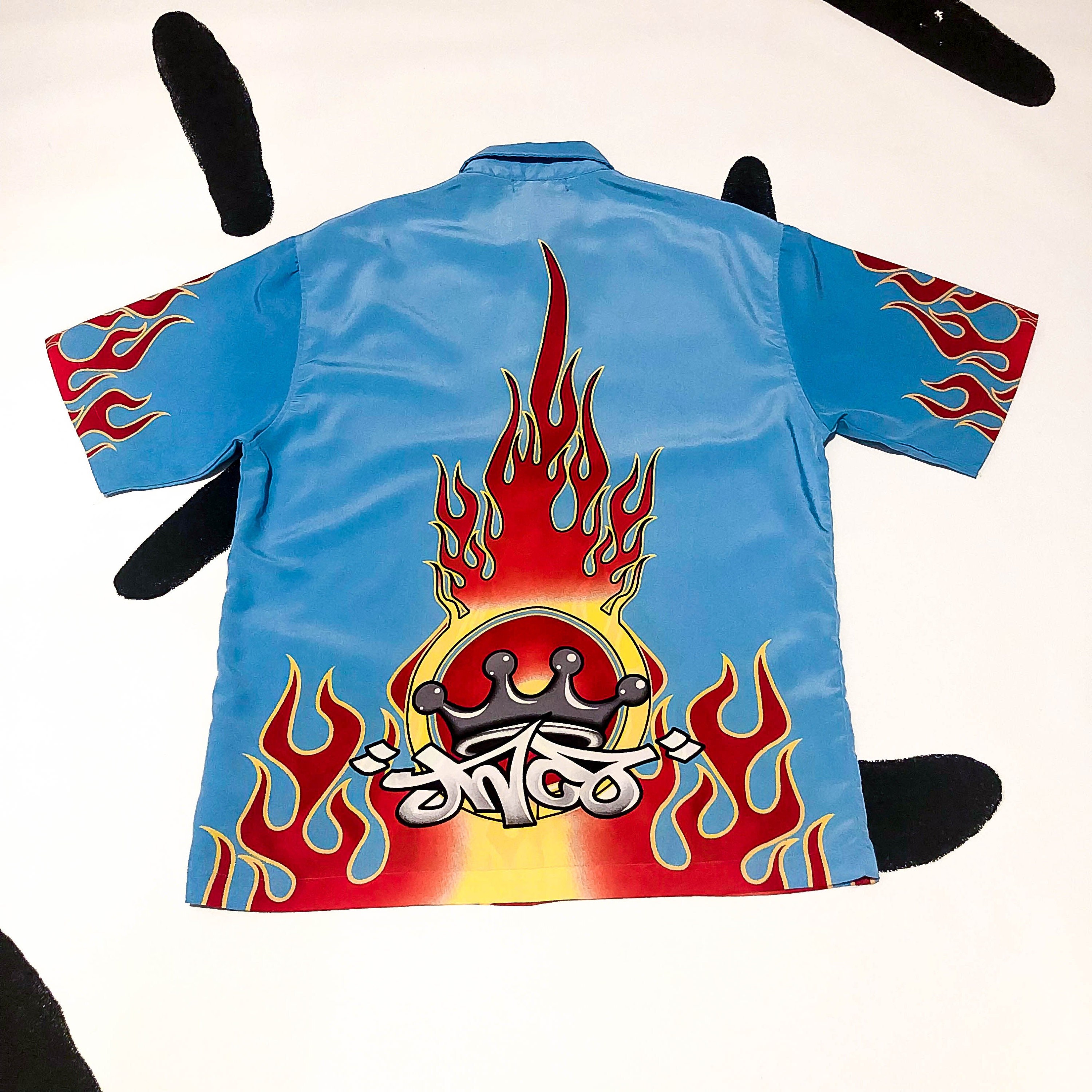 90s JNCO Flame Print Logo Button Down Shirt / Crown / Small / Tribal Print  / Y2k / 00s / Club Kid / Rave / Goth / Mall / Skater / Nu Metal - Etsy