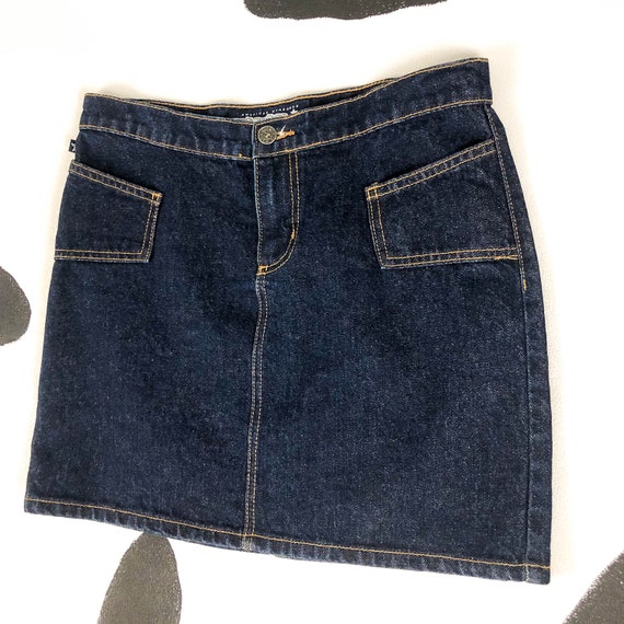 90s Tyte Dark Wash Denim Mini Skirt / 1990s / Cyb… - image 2