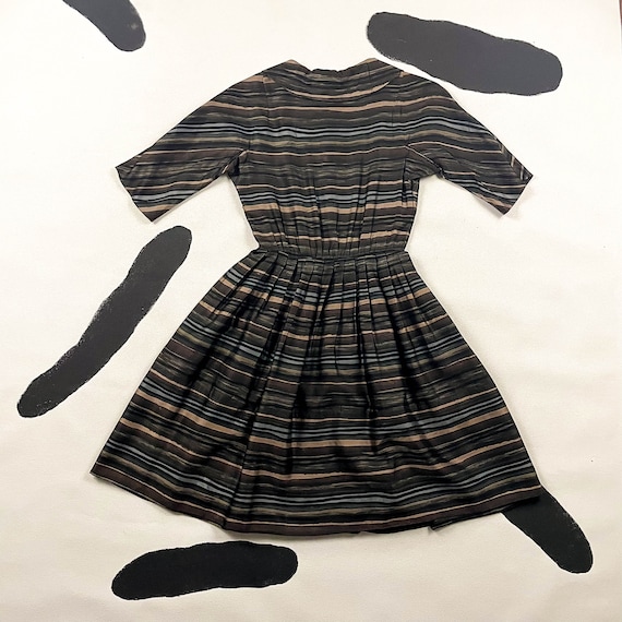 1950s Bud Kilpatrick Striped Shirt Dress / Fit an… - image 8