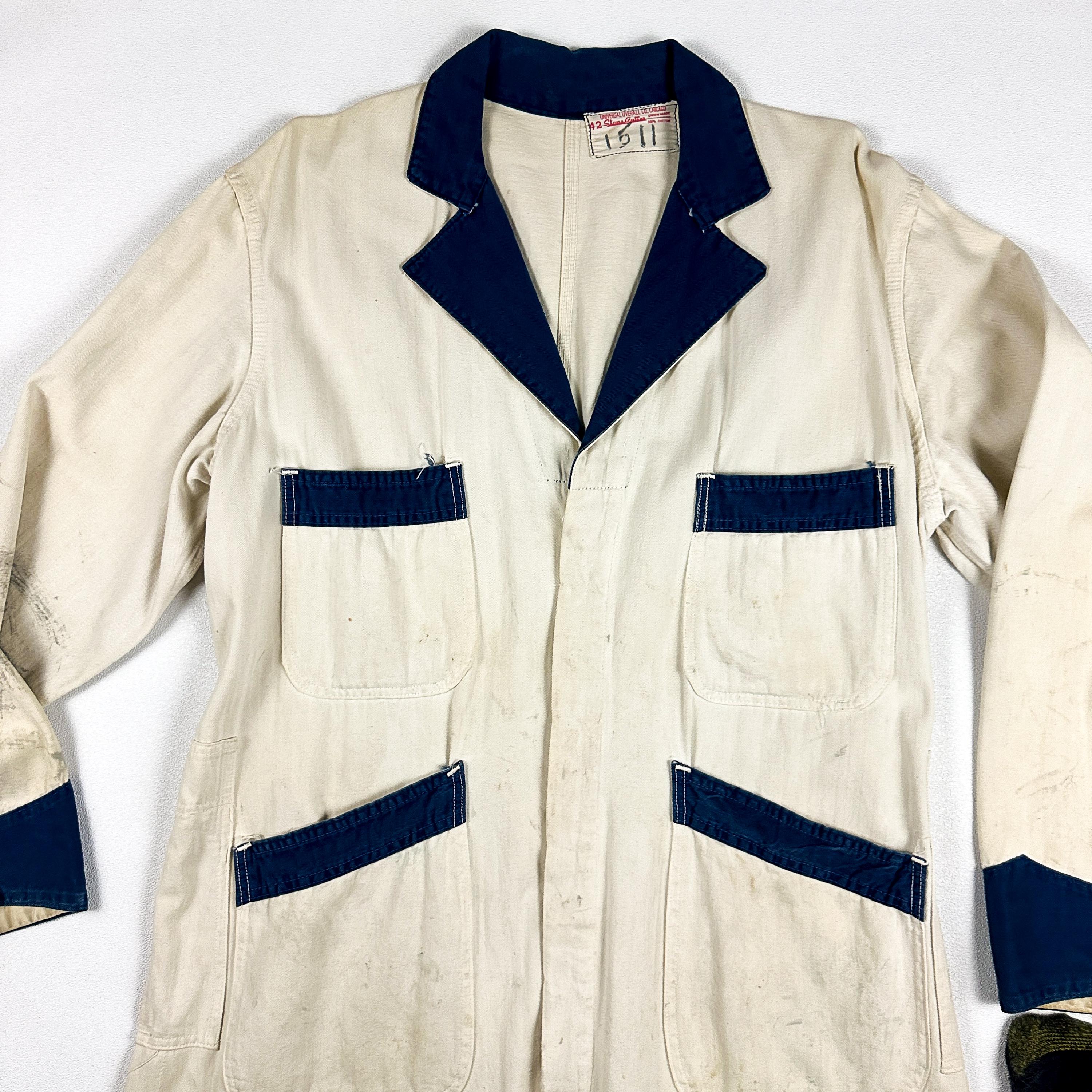 ジャケット・アウター 1940s~1950s Cotton House Jacket VTG 1950's WOOLRICH HALF BELT PLAID WOOL COAT JACKET WORK