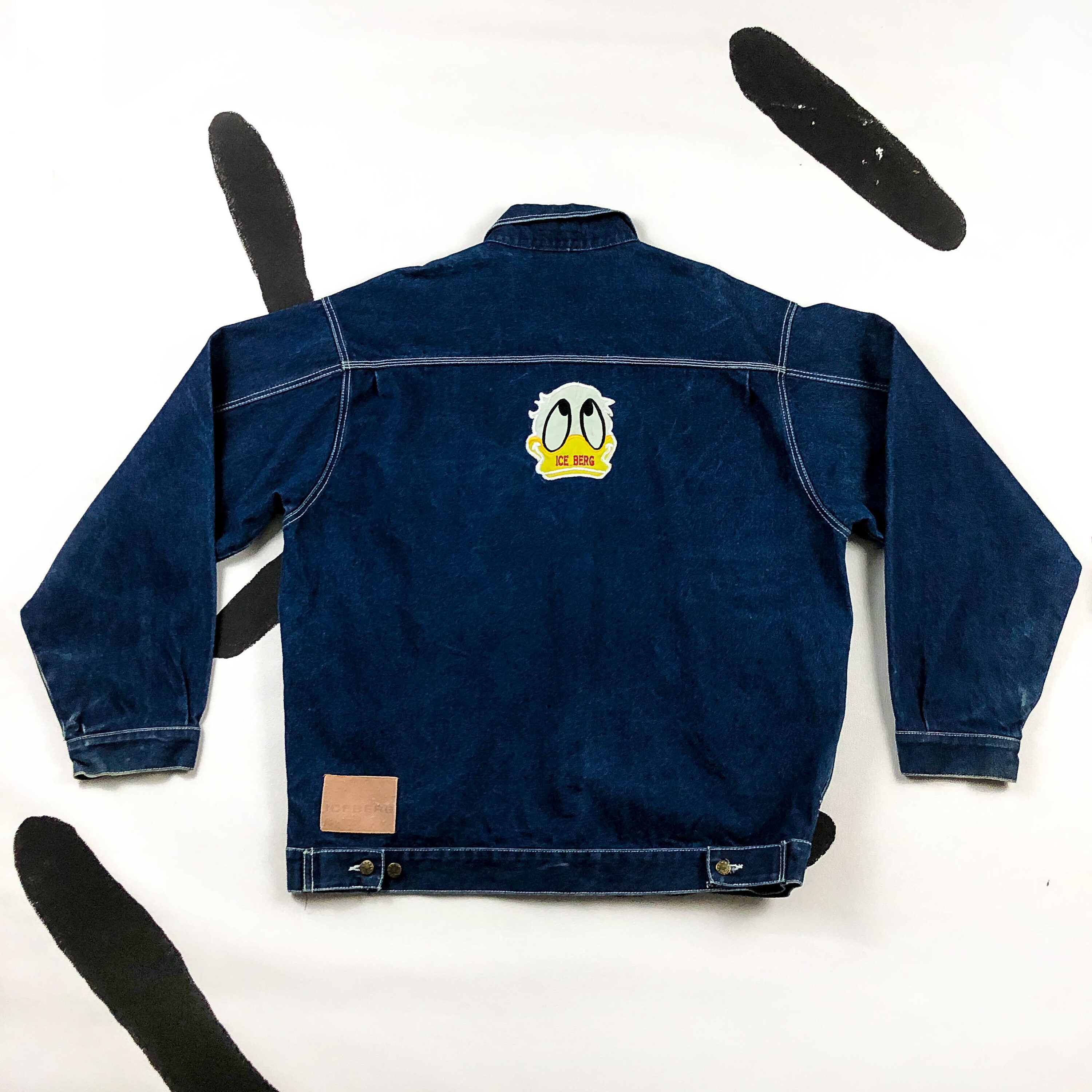 90s Iceberg Jeans Donald Duck Patch Denim Jacket / Logo / XXL Etsy