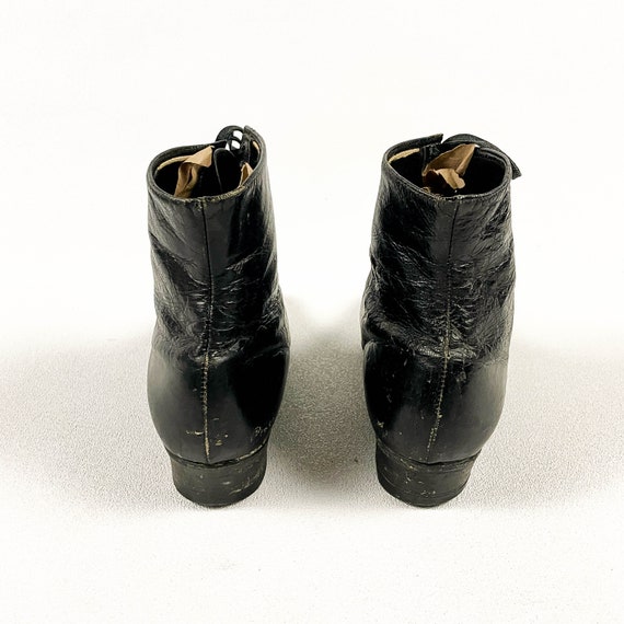 Victorian Antique Black Leather Boots / Booties /… - image 7