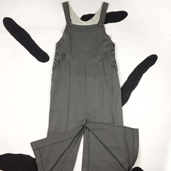 pinstripe overall dress