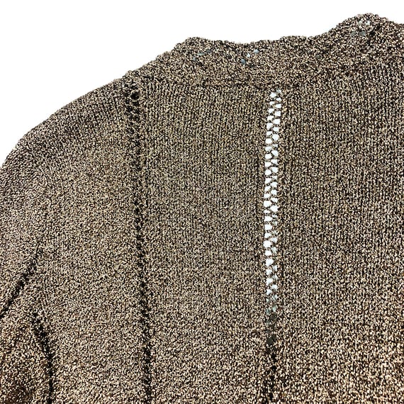 1930s Copper Lurex Knit Cropped Sweater Top / Blo… - image 8
