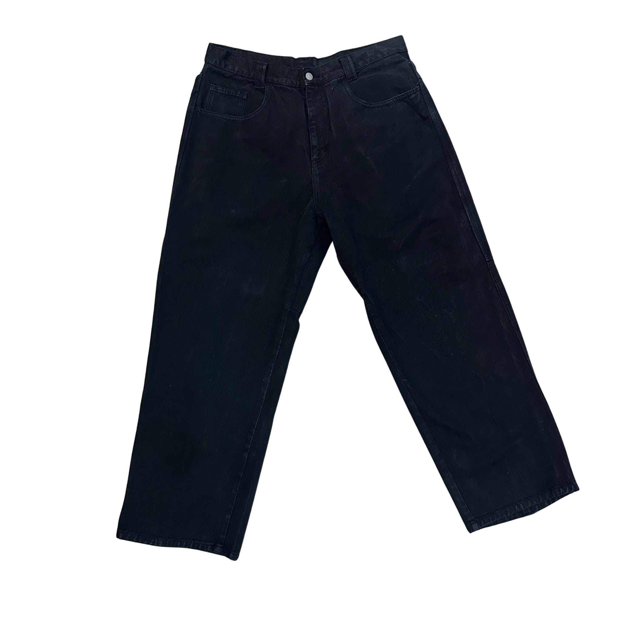 Y2k FUBU the Collection Double Butt Pocket Baggy Black Jeans