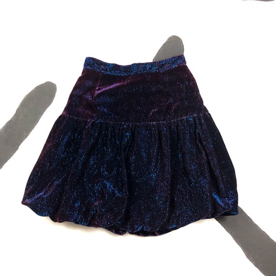 90s Contempo Casuals Lurex Color Shift Bubble Skirt / | Etsy