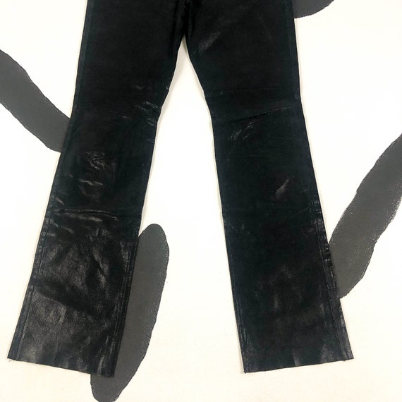 90s Guess Jeans Black Waxed Leather 