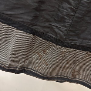 Vintage Black Victorian Silk Walking Skirt / Stripes / Fur Trim / As Is / Goth / Handmade / Prairie / 1800s / 1900s / Small / Antique / image 8