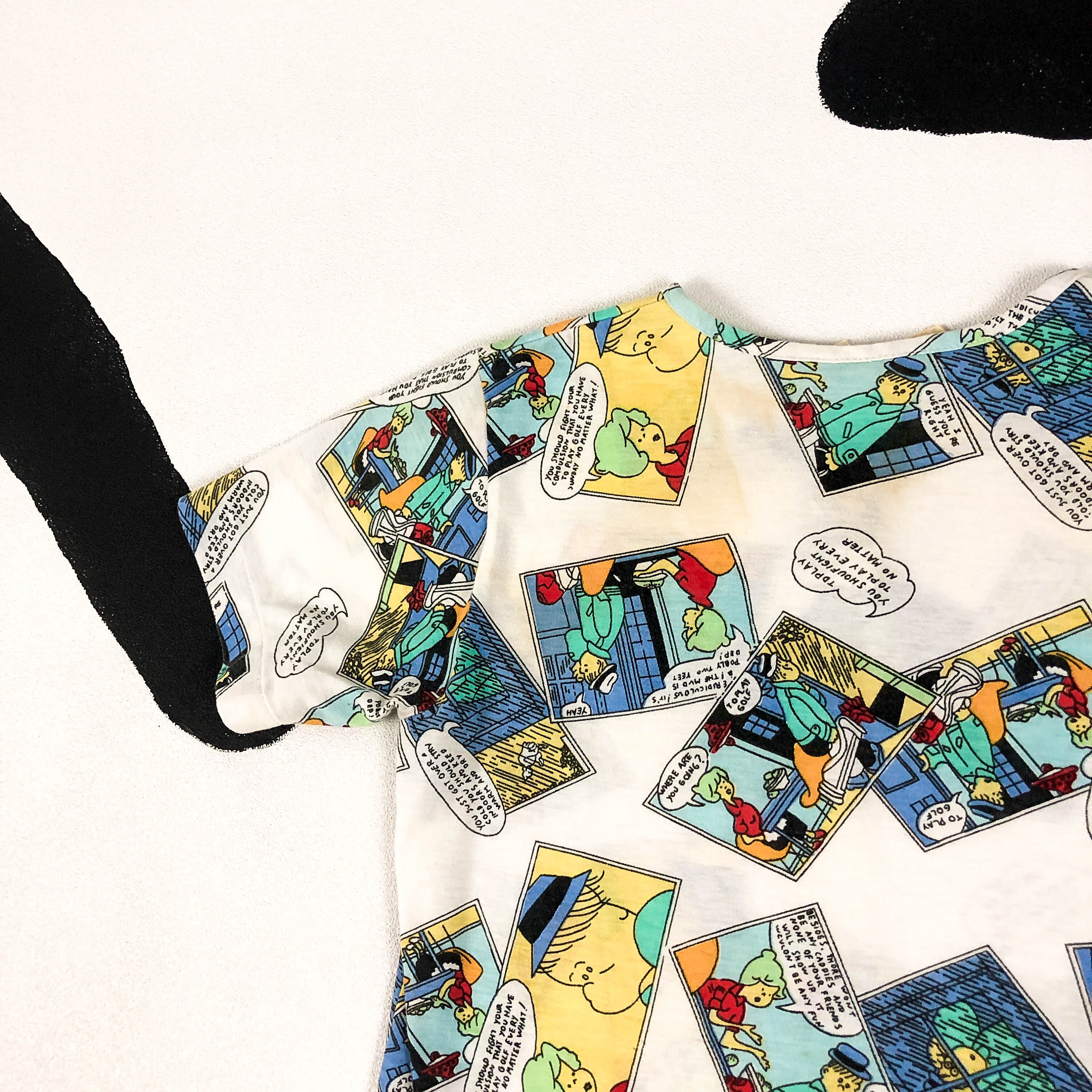 80s 90s Allover Comic Book Print T Shirt / Novelty / Cartoon / Etsy