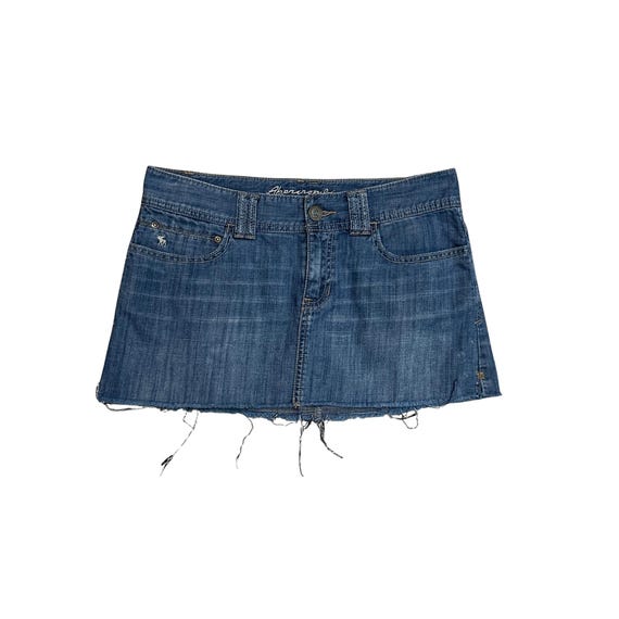 Y2K Abercrombie and Fitch Denim Micro Mini Skirt / Low Rise