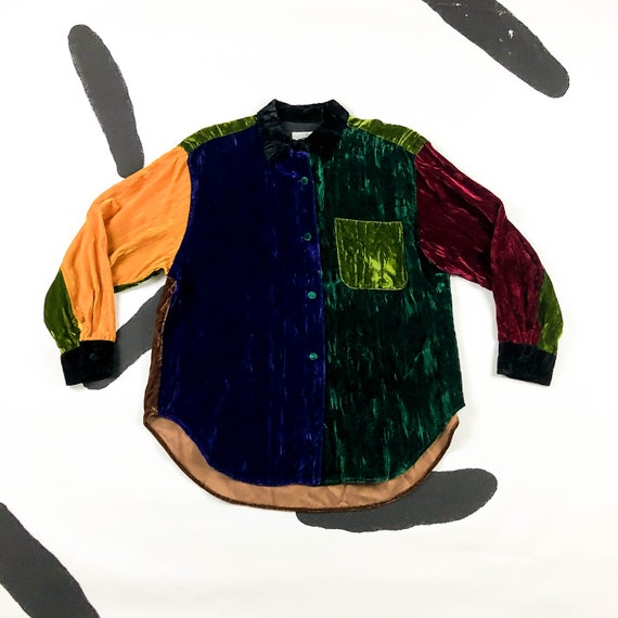 90s Todd Oldham 7 Times Seven Crushed Velvet Color