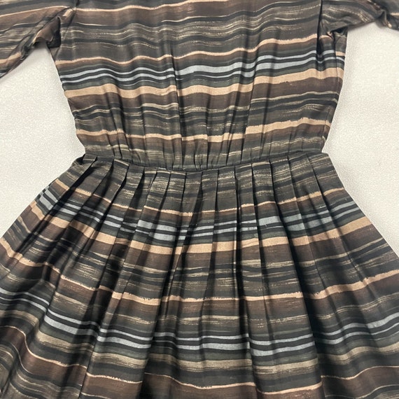 1950s Bud Kilpatrick Striped Shirt Dress / Fit an… - image 9