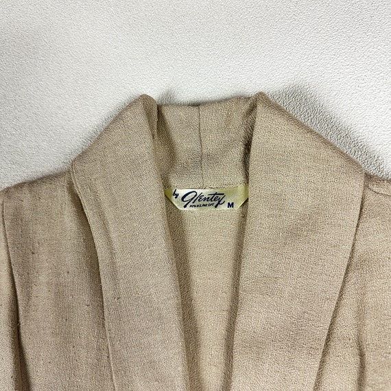 1940s Beige Cropped Blouse with Tie Front by Glen… - image 3