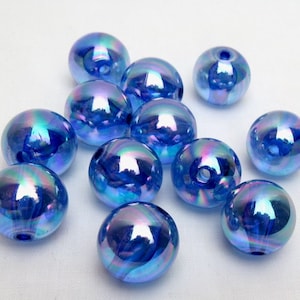 Ballpoint Acrylic Pen Blue large 1.5+mm hole beads beadable add-a-bead –  Merzies